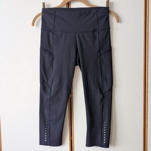Lululemon Fast & Free Crop II Nulux  True Navy (First Release) Size 6